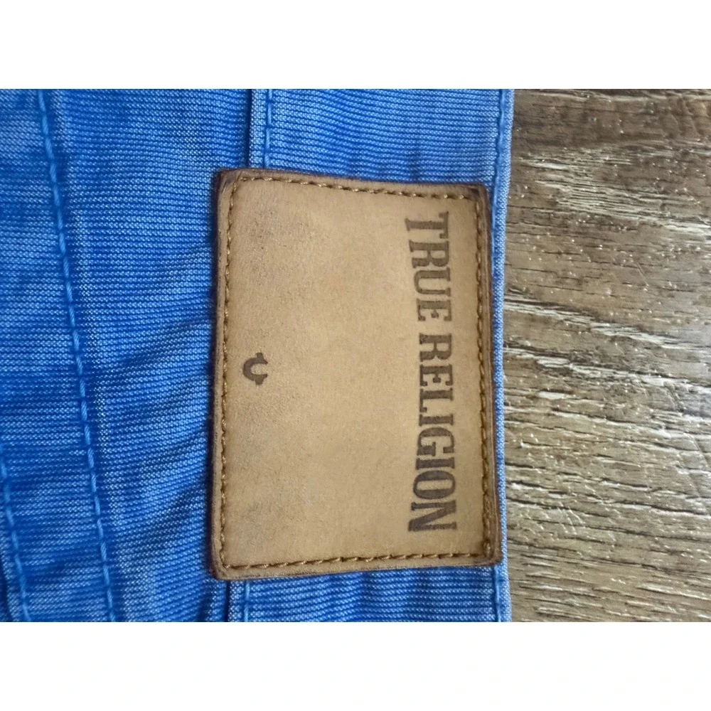 True Religion Ricky Relaxed Straight Corduroy Pants Blue Mens Size 36 MC888SNJ02